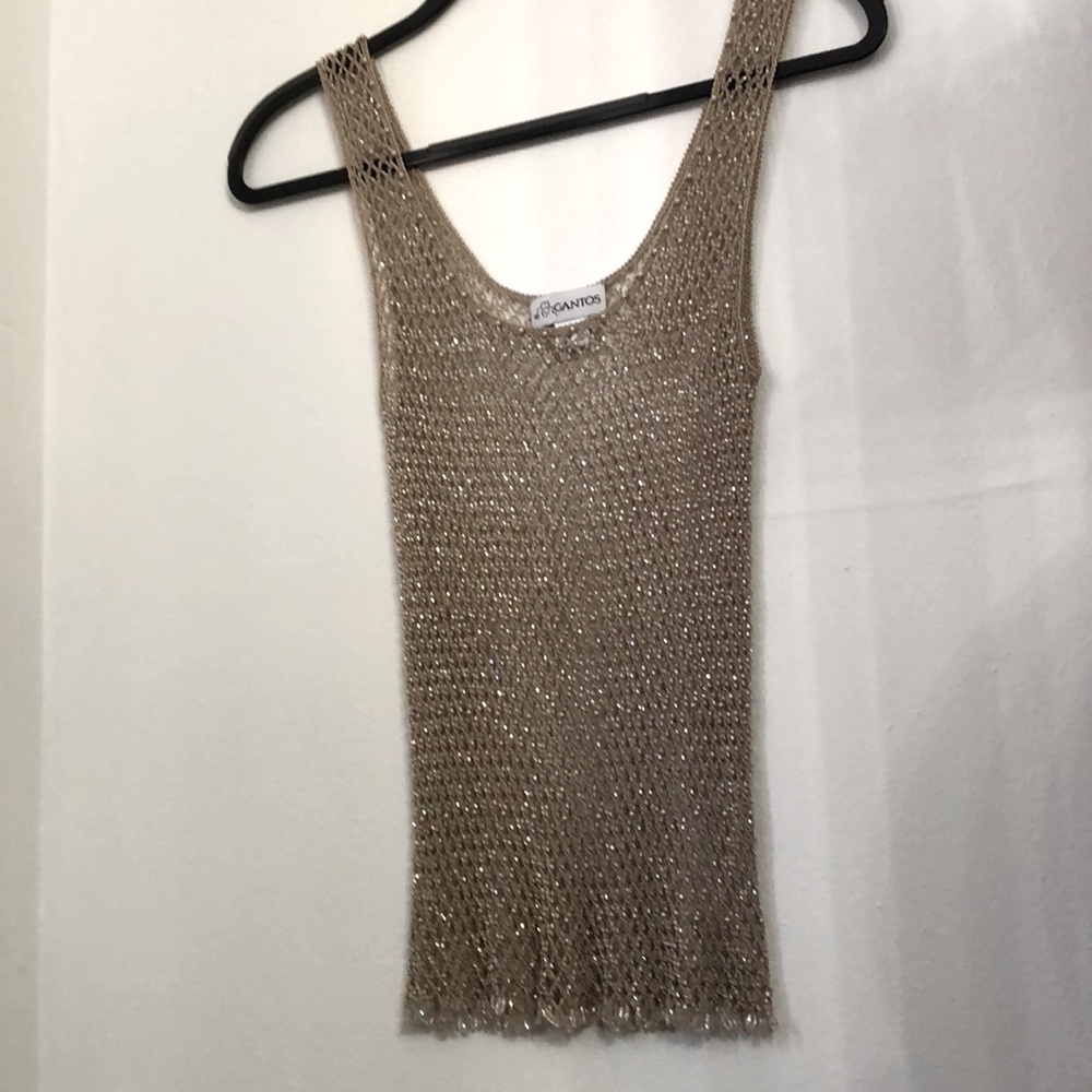 Sparkling GANTOS Vintage Beaded Vest Top Large - Picture 2 of 10